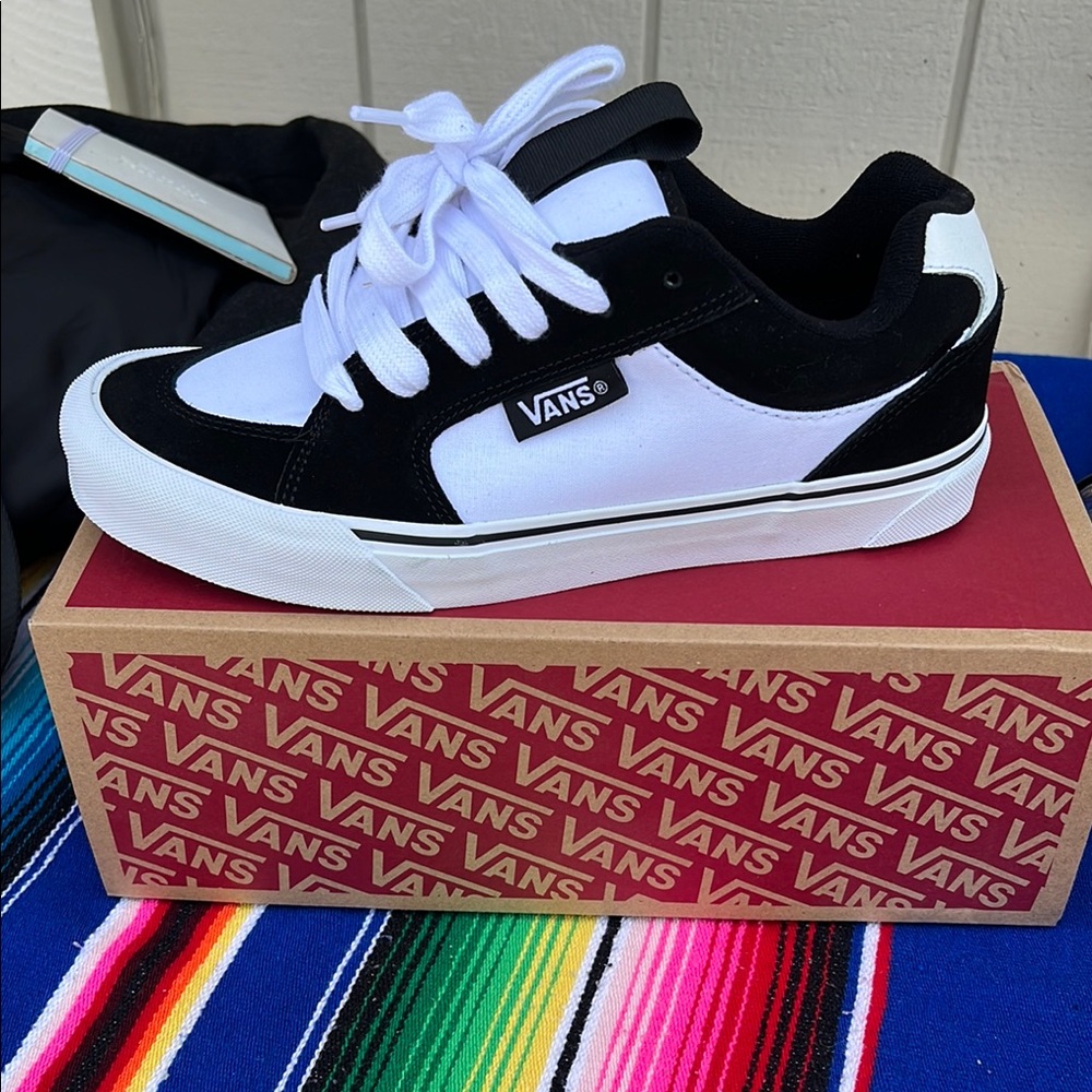 Vans Classic Black and White Skate Shoes
